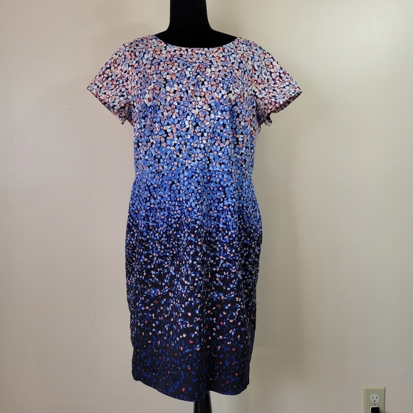 Talbots Dress short sleeve navy multy color size 16p - Picture 3 of 9